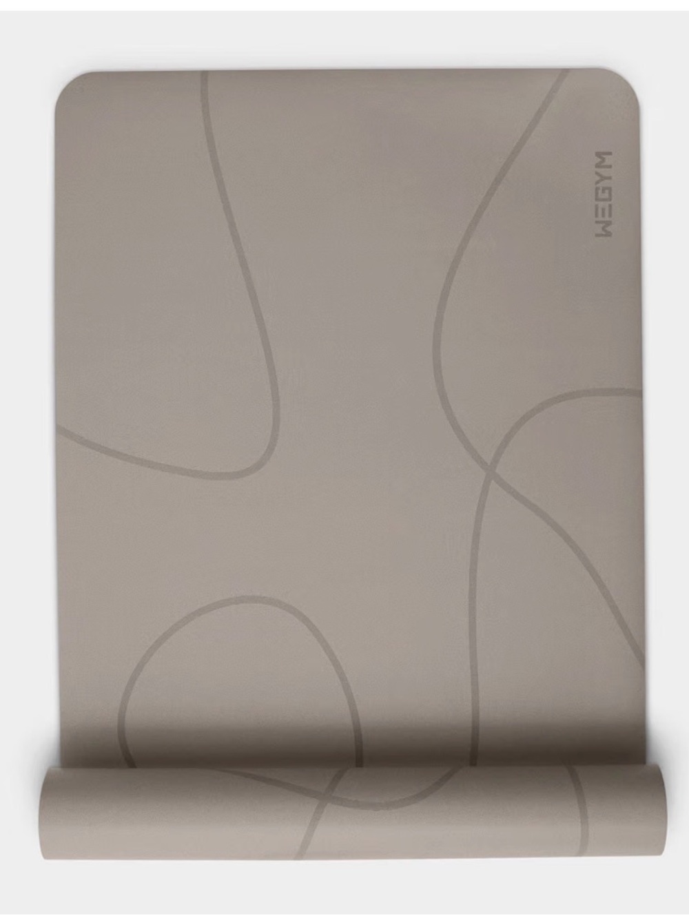 4mm Neutral Taupe Abstract Yoga Mat